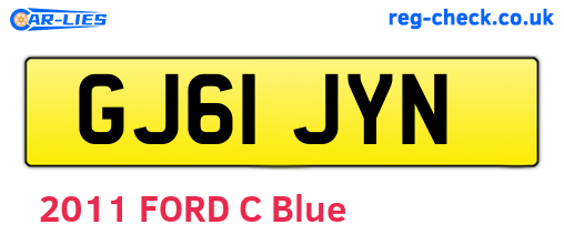 GJ61JYN are the vehicle registration plates.