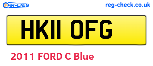 HK11OFG are the vehicle registration plates.