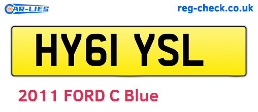 HY61YSL are the vehicle registration plates.