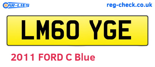 LM60YGE are the vehicle registration plates.