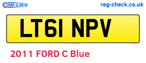 LT61NPV are the vehicle registration plates.