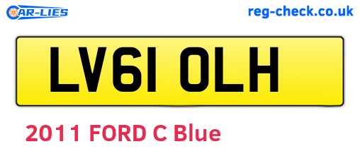 LV61OLH are the vehicle registration plates.