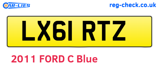 LX61RTZ are the vehicle registration plates.