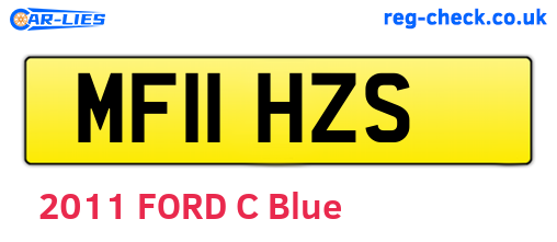 MF11HZS are the vehicle registration plates.