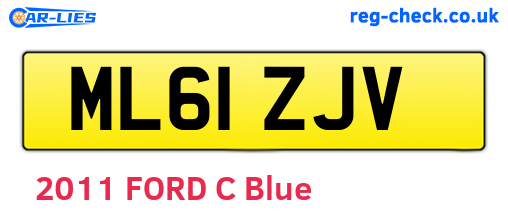 ML61ZJV are the vehicle registration plates.