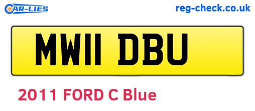 MW11DBU are the vehicle registration plates.