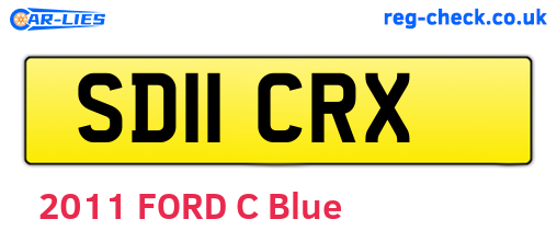 SD11CRX are the vehicle registration plates.