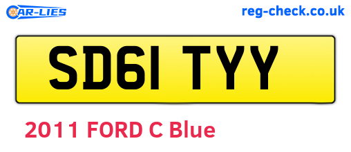 SD61TYY are the vehicle registration plates.