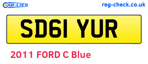 SD61YUR are the vehicle registration plates.