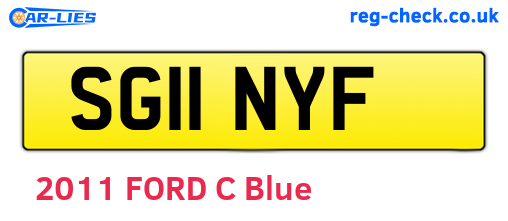 SG11NYF are the vehicle registration plates.