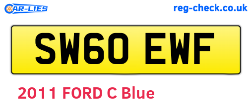 SW60EWF are the vehicle registration plates.