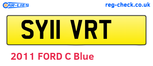 SY11VRT are the vehicle registration plates.