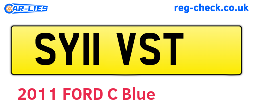 SY11VST are the vehicle registration plates.