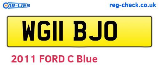 WG11BJO are the vehicle registration plates.