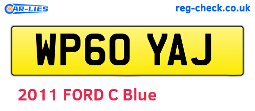 WP60YAJ are the vehicle registration plates.