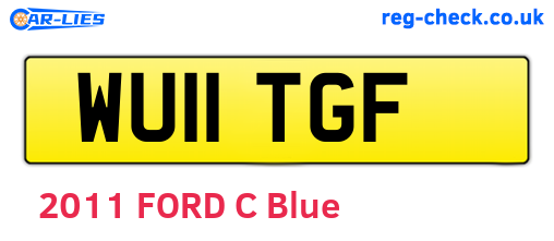 WU11TGF are the vehicle registration plates.