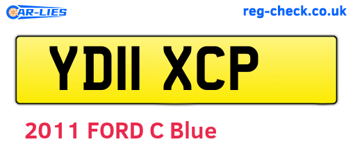 YD11XCP are the vehicle registration plates.