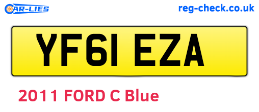 YF61EZA are the vehicle registration plates.