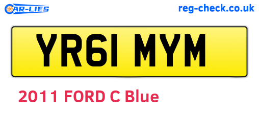 YR61MYM are the vehicle registration plates.