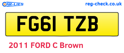 FG61TZB are the vehicle registration plates.