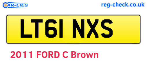 LT61NXS are the vehicle registration plates.