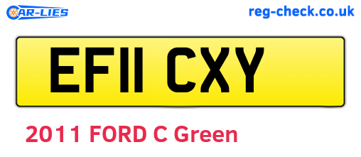 EF11CXY are the vehicle registration plates.