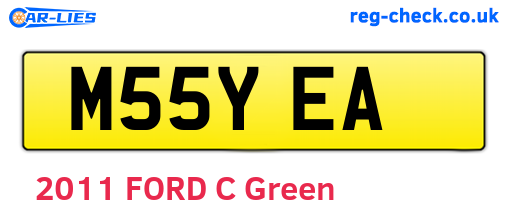M55YEA are the vehicle registration plates.