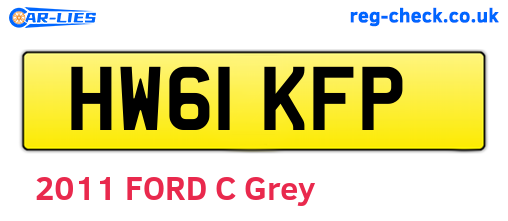 HW61KFP are the vehicle registration plates.