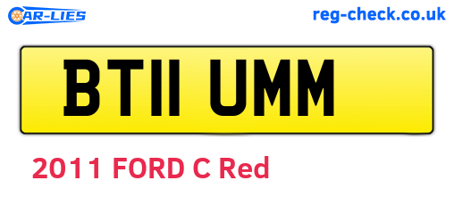 BT11UMM are the vehicle registration plates.