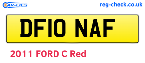 DF10NAF are the vehicle registration plates.
