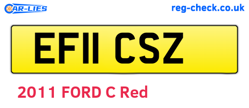 EF11CSZ are the vehicle registration plates.