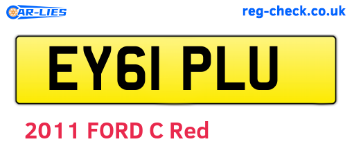 EY61PLU are the vehicle registration plates.
