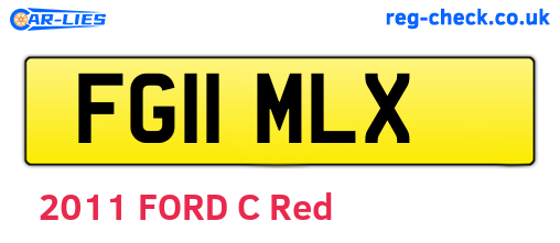 FG11MLX are the vehicle registration plates.