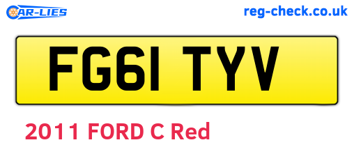 FG61TYV are the vehicle registration plates.