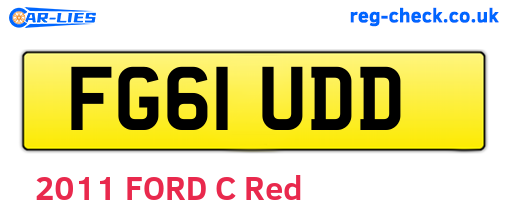 FG61UDD are the vehicle registration plates.