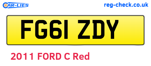 FG61ZDY are the vehicle registration plates.