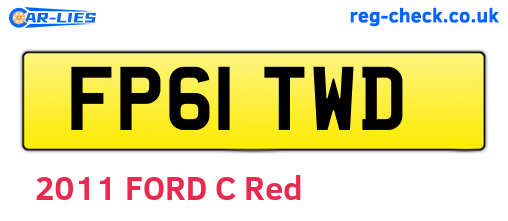 FP61TWD are the vehicle registration plates.