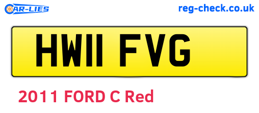 HW11FVG are the vehicle registration plates.