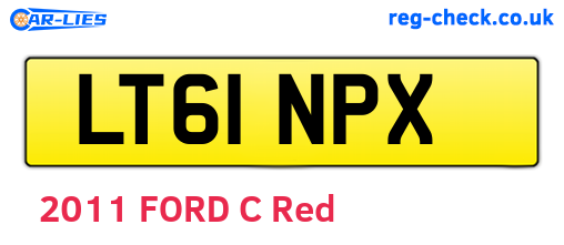 LT61NPX are the vehicle registration plates.