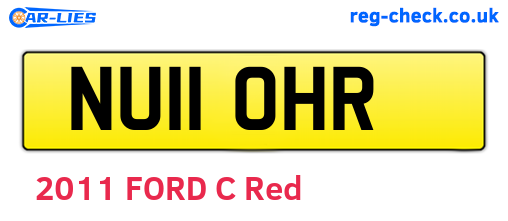NU11OHR are the vehicle registration plates.