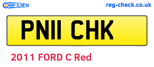PN11CHK are the vehicle registration plates.