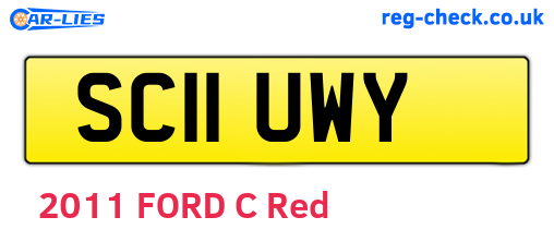 SC11UWY are the vehicle registration plates.