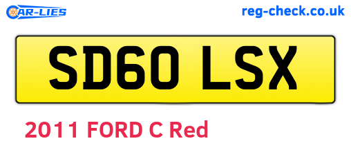 SD60LSX are the vehicle registration plates.