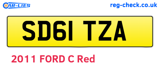 SD61TZA are the vehicle registration plates.