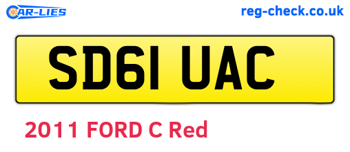 SD61UAC are the vehicle registration plates.