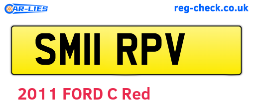 SM11RPV are the vehicle registration plates.