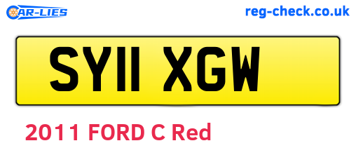 SY11XGW are the vehicle registration plates.
