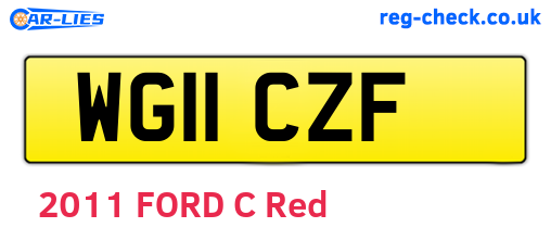 WG11CZF are the vehicle registration plates.
