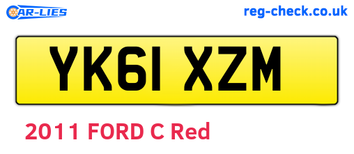 YK61XZM are the vehicle registration plates.