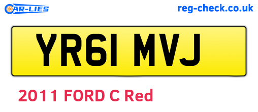 YR61MVJ are the vehicle registration plates.
